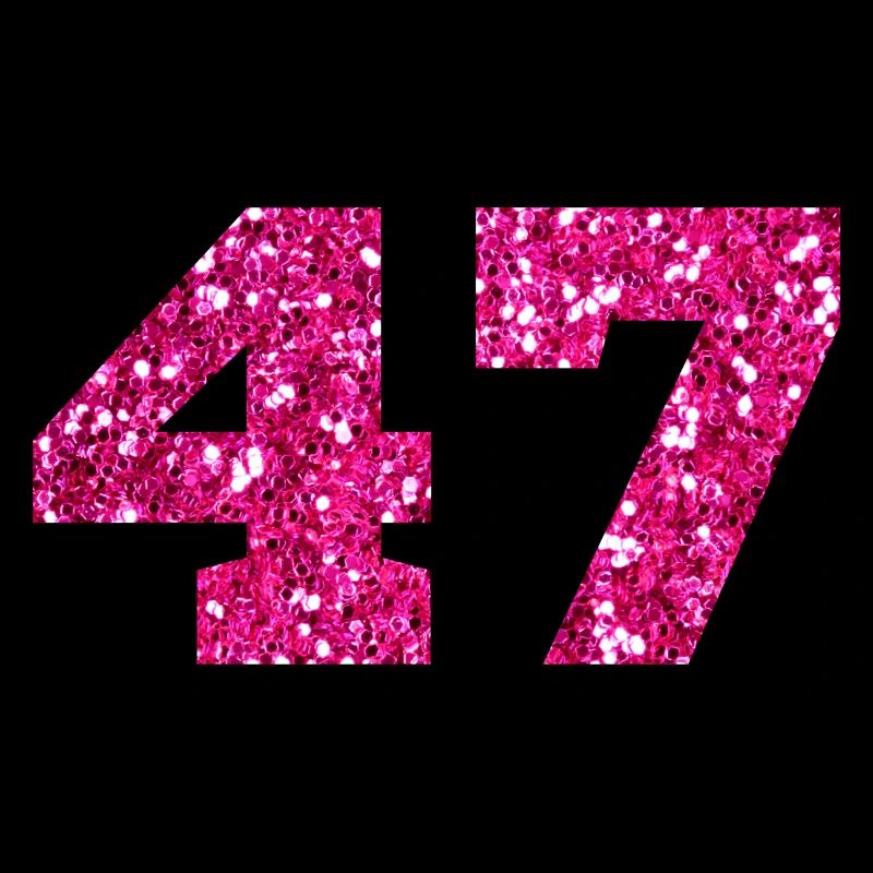Nummer 47 Pink Glitter - 47. Jahrestag
