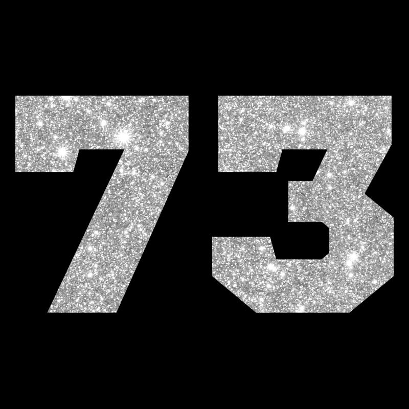 73 Silber Glitter - 73 Geburtstag