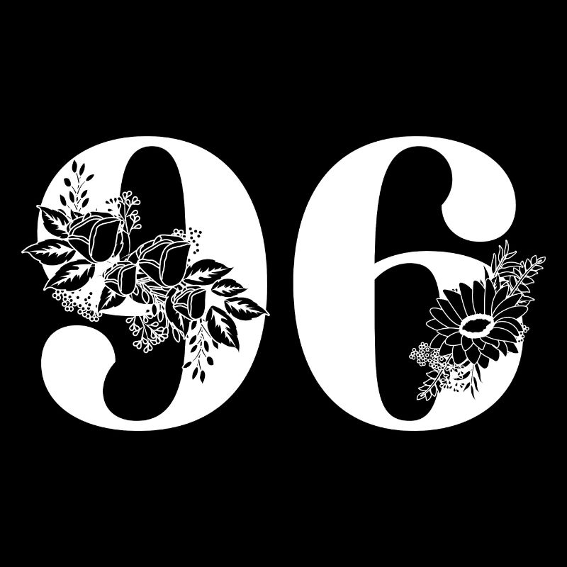 Nummer 96 Schwarze Blumen - 96. Blumengeburtstag