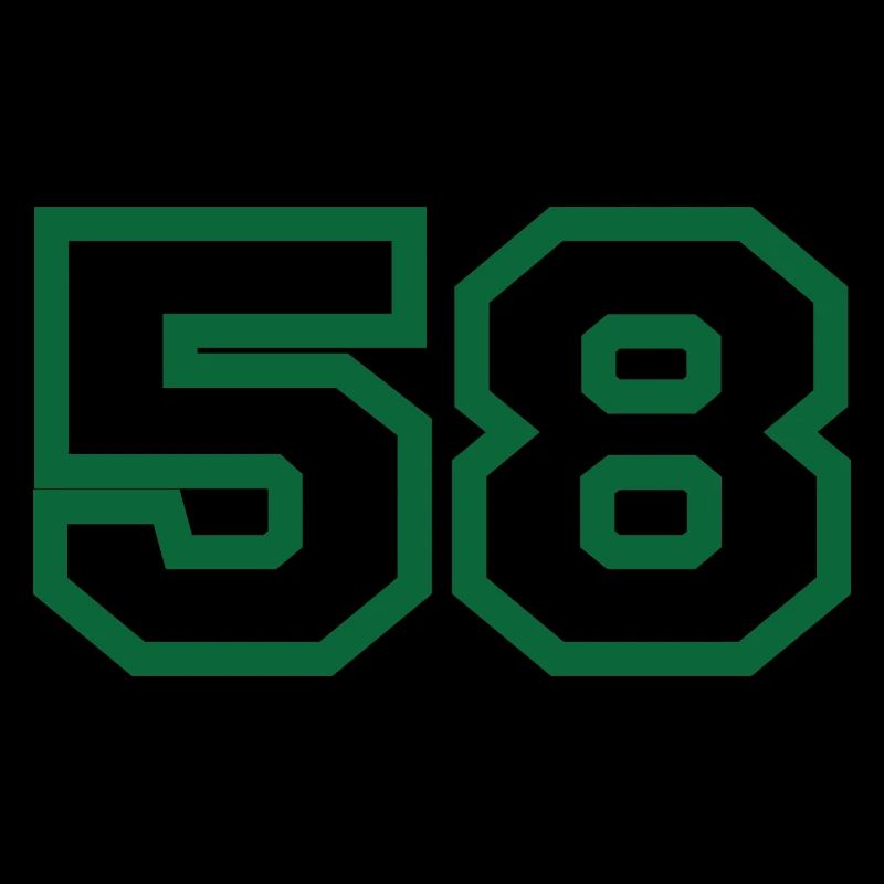 Numéro 58 sport vert