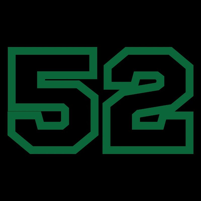 Numéro 52 sport vert