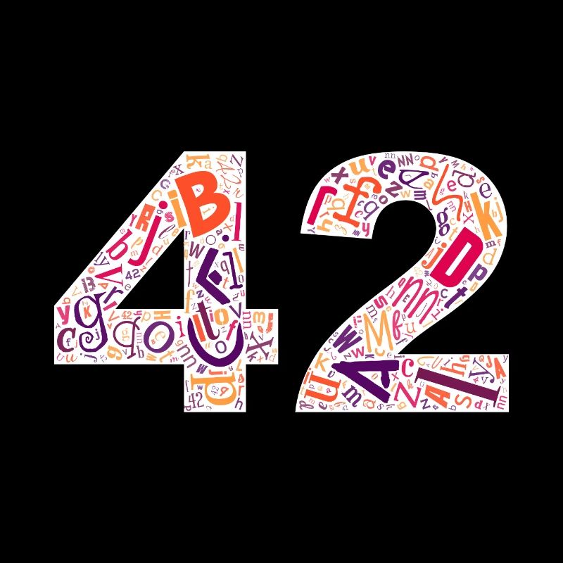 42 – La réponse à la vie dans le style typo