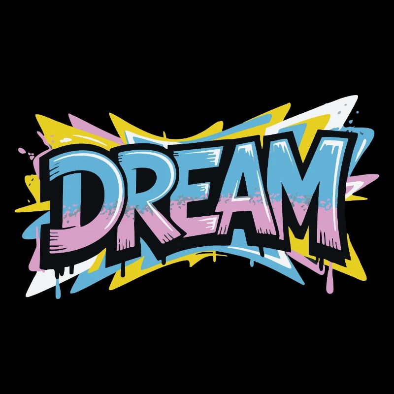 DREAM Graffiti Design voller Farbe und Motivation