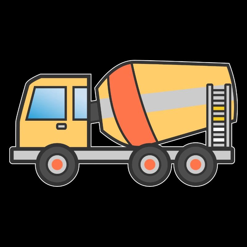 Concrete mixer dump truck gift children motive