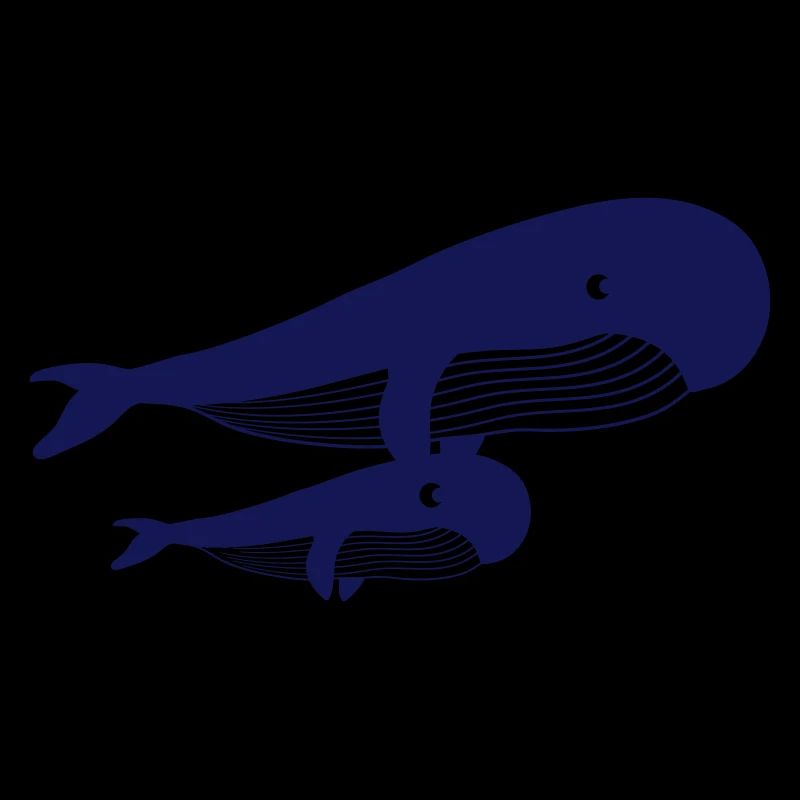 Mama blue whale design