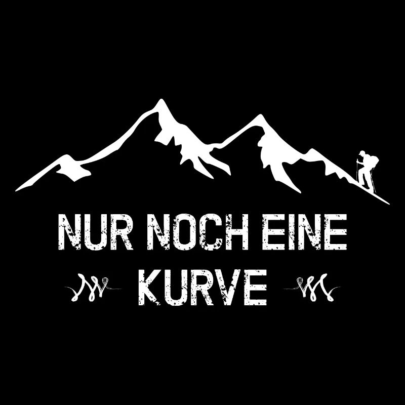 Nur noch eine Kurve - Das geniale Wander T-Shirt