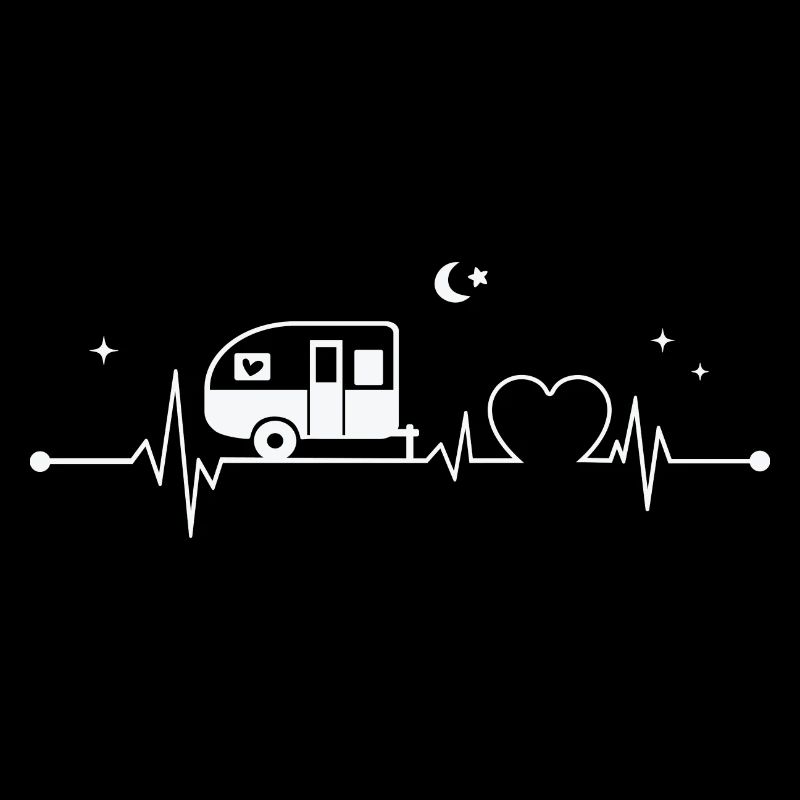 Glücklicher Camper Herzschlag