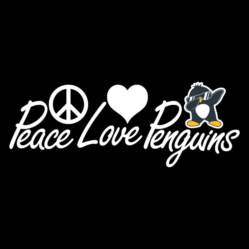 Love Peace Penguins Funny Dab Cool Penguin Dabbing