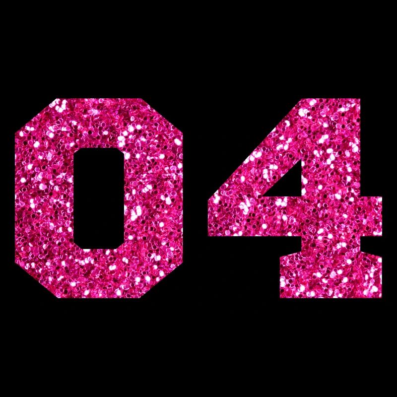 Nummer 4 Pink Glitter - 4. Jubiläum