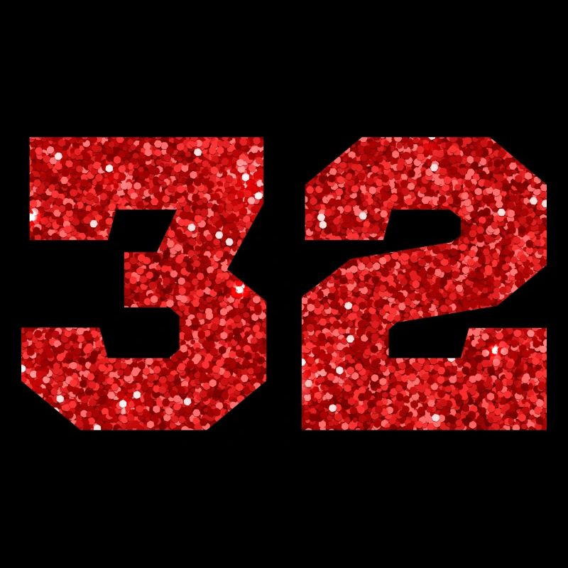 Nummer 32 Roter Glitzer - 32. Jubiläum
