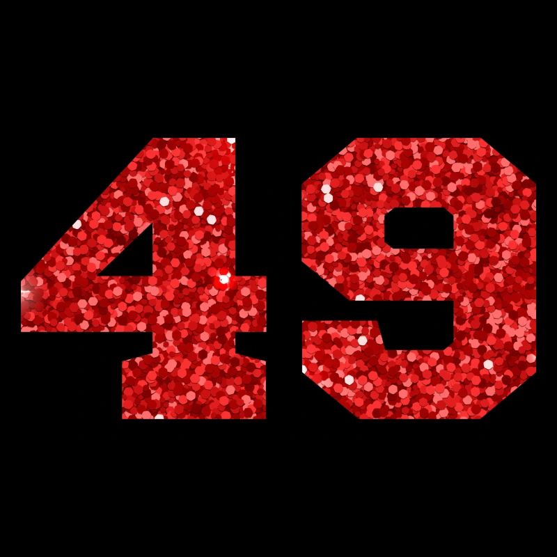 Nummer 49 Roter Glitzer - 49-jähriges Jubiläum