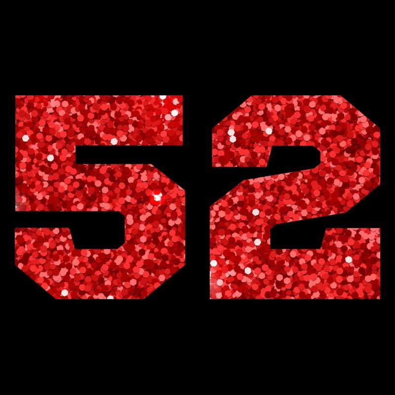 Nummer 52 Roter Glitzer - 52. Jahrestag