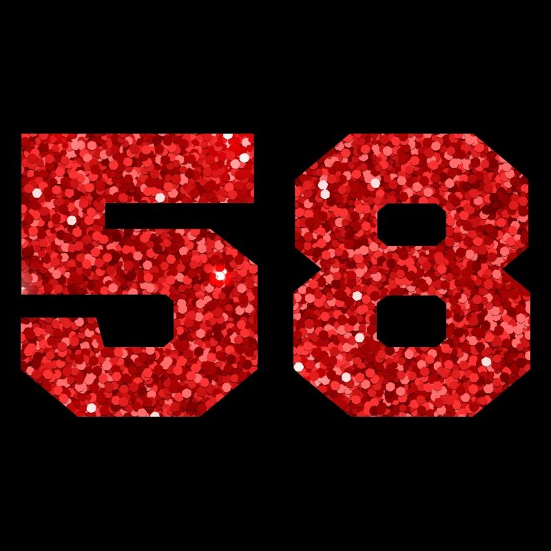 Nummer 58 Roter Glitzer - 58-jähriges Jubiläum
