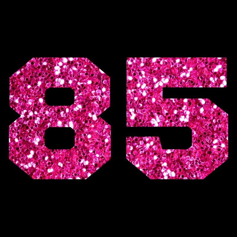 Nummer 85 Pink Glitter - 85. Geburtstag
