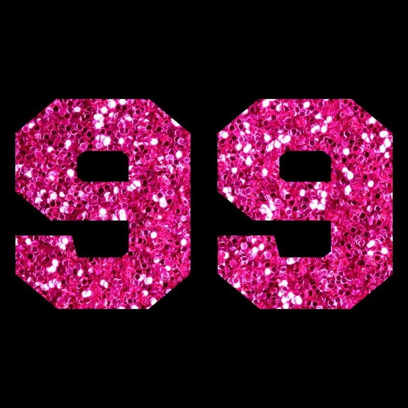 Nummer 99 Pink Glitter - 99. Geburtstag