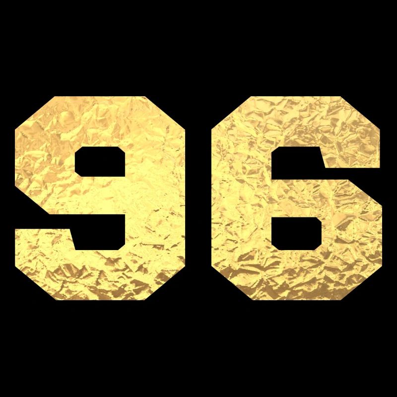 Numéro 96 paillettes doré - 96e anniversaire