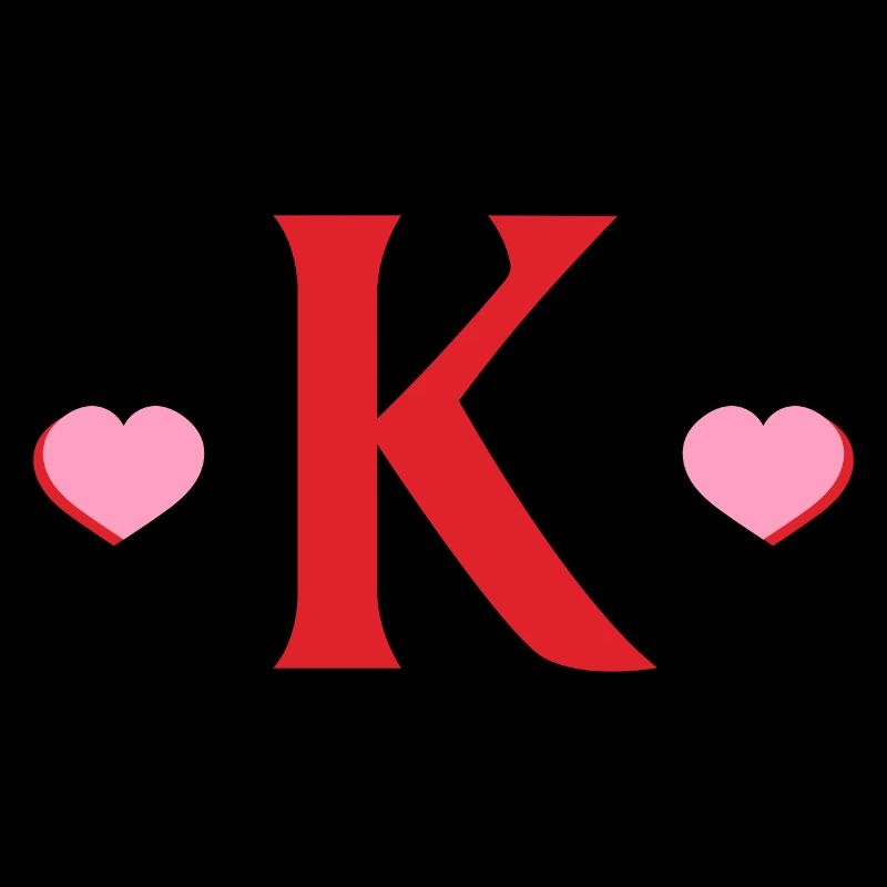 Buchstabe k rote Herzen
