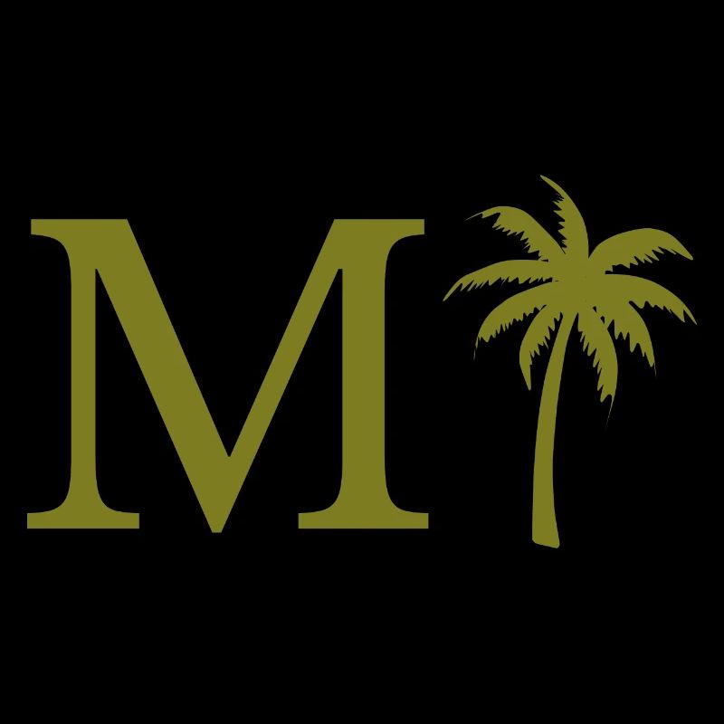 Lettre m vert Palm