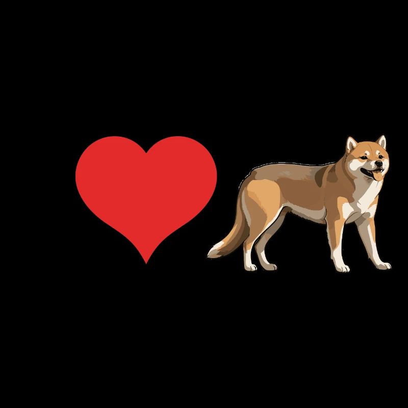 J’adore Shiba Inus - Conception de chien de compagnie mignon