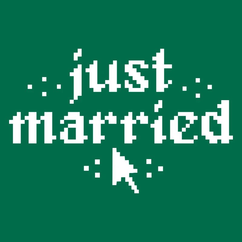 Just Married Pixel Mouse Pointer Wedding Gift