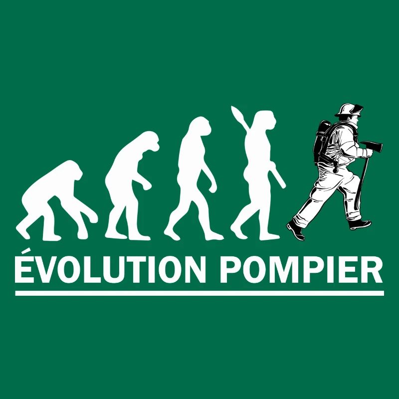 évolution pompier / cadeau humour pompier