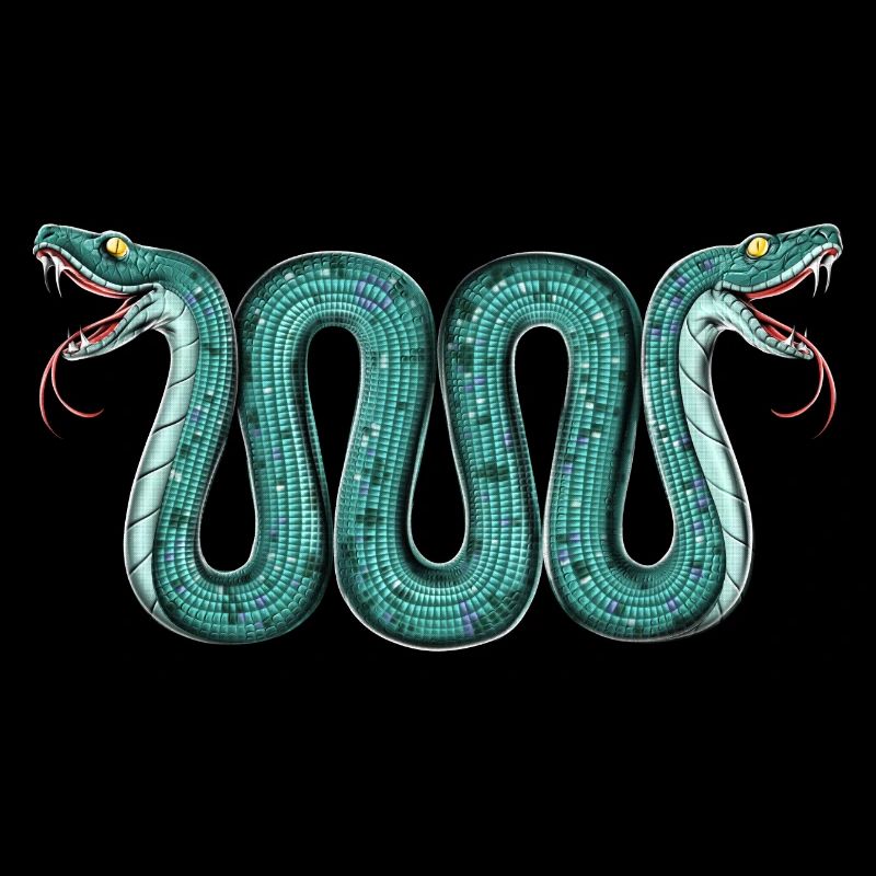 Aztèque deux têtes serpent serpent