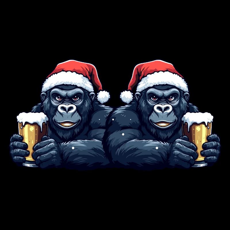 L’équipe de la bière de Noël Gorilla