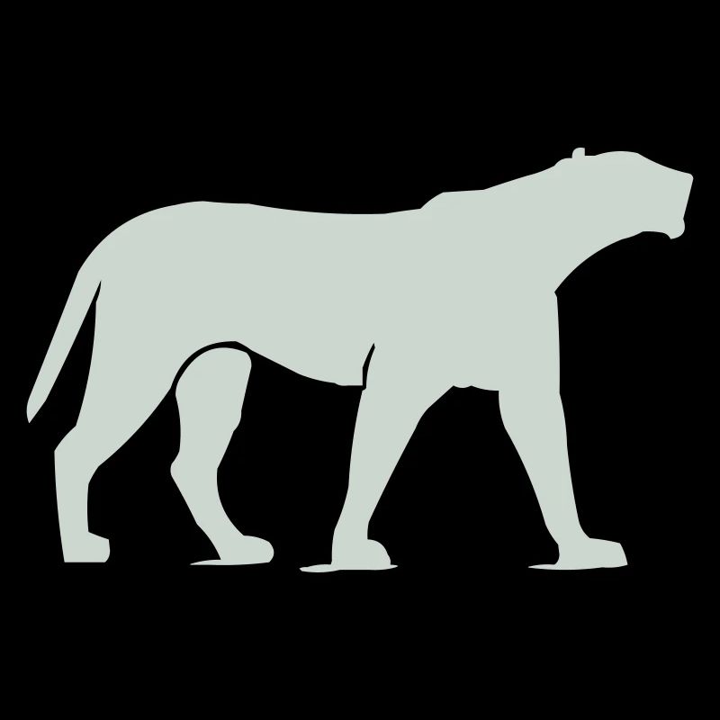 Moonlit Night Panther Silhouette