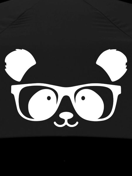 Cute panda with nerd glasses
