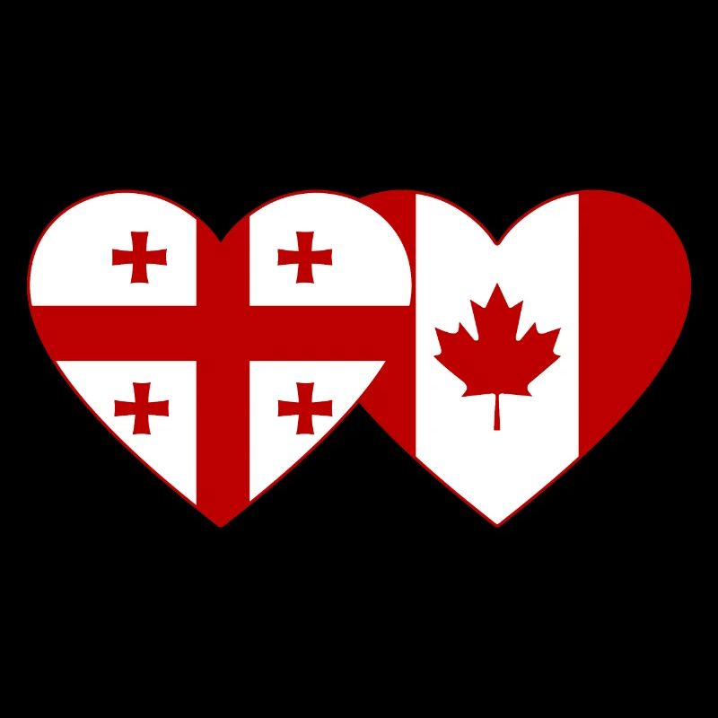 Georgia Canada flag heart