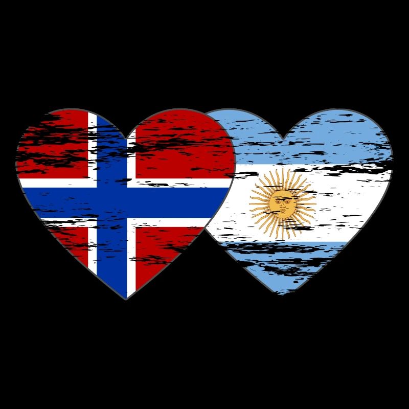 Norway Argentina Flag Used