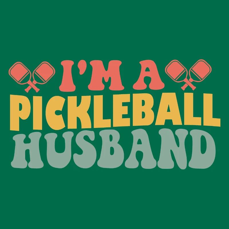 Ich bin ein Pickleball-Ehemann Vintage Groovy
