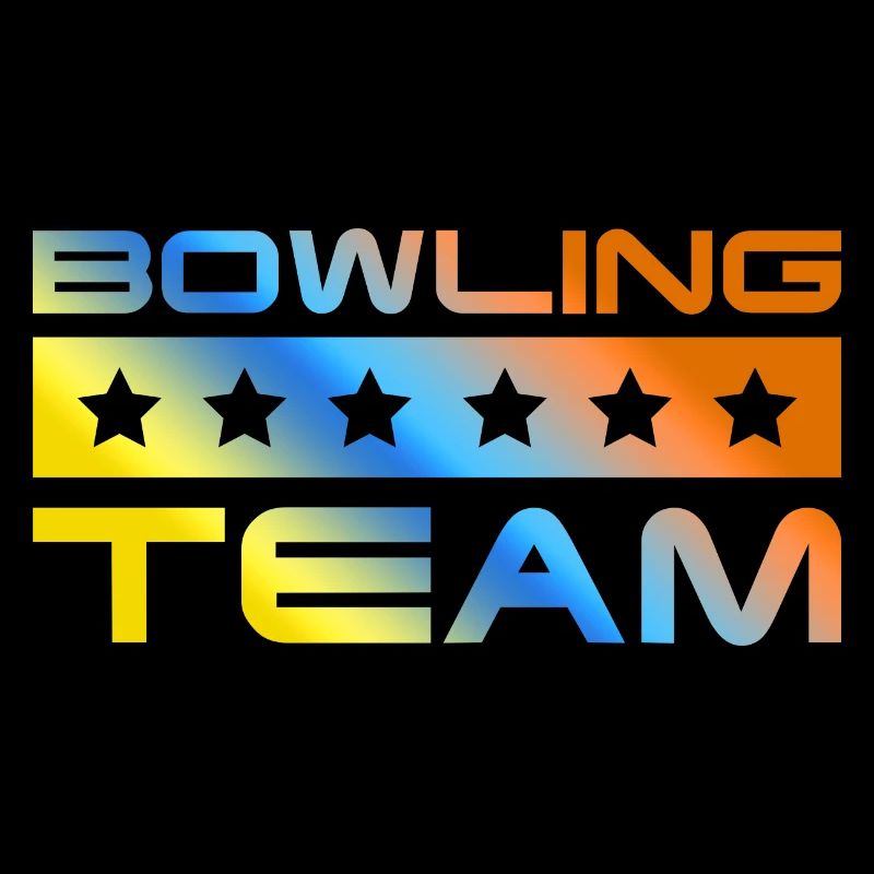 Équipe de bowling colorée
