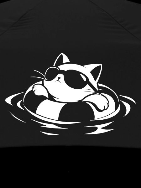 Un chat cool dans l’eau