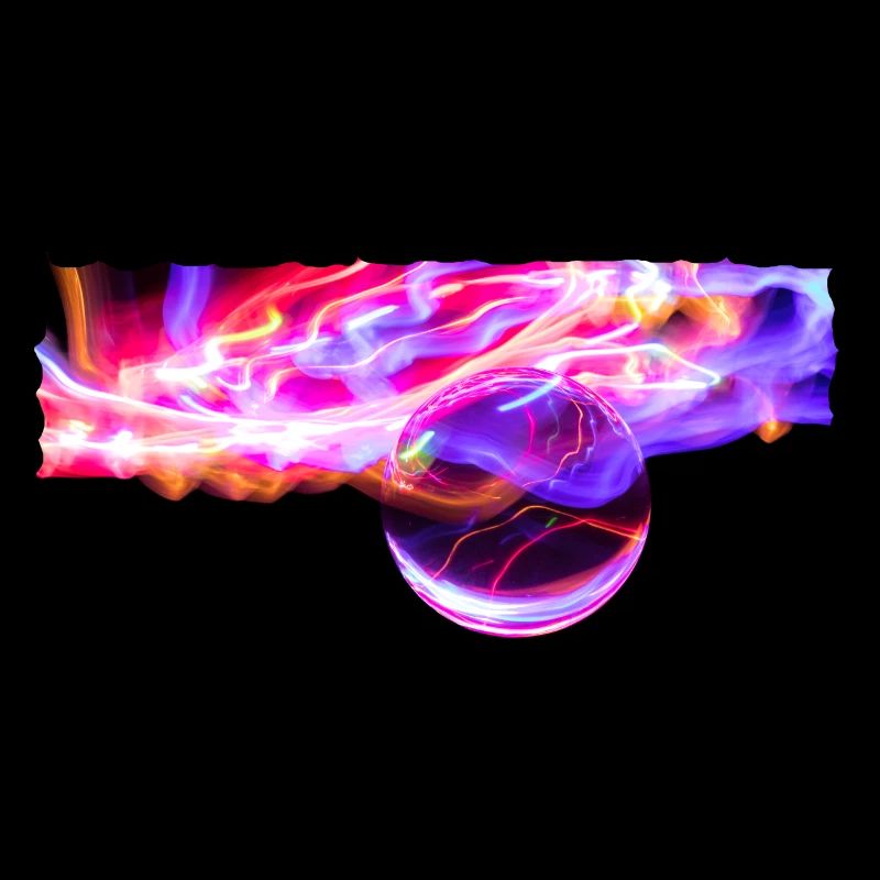 Glaskugel im Lichterspiel