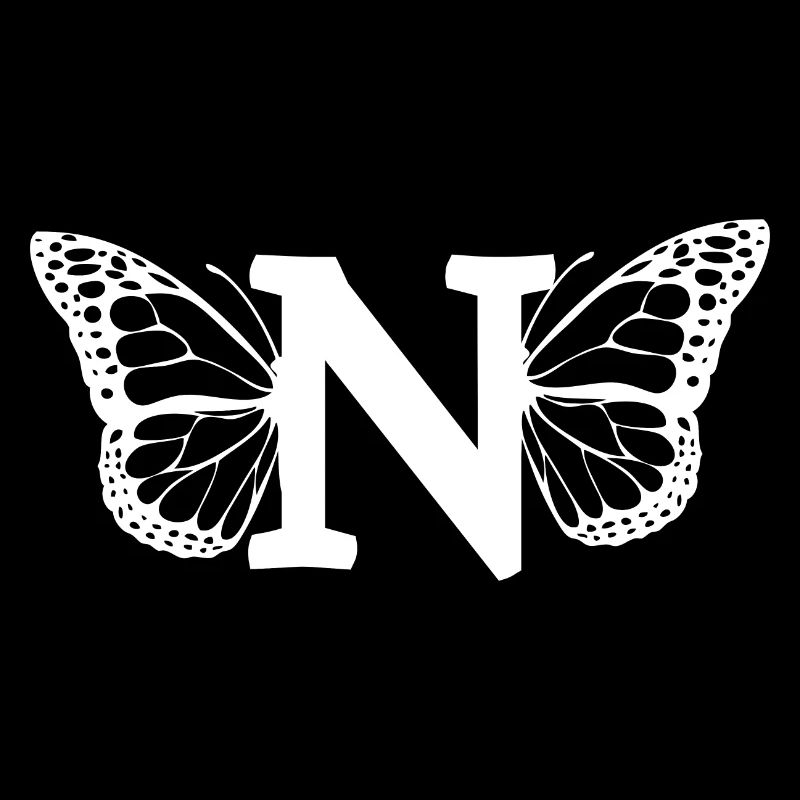 Buchstabe n Schmetterling