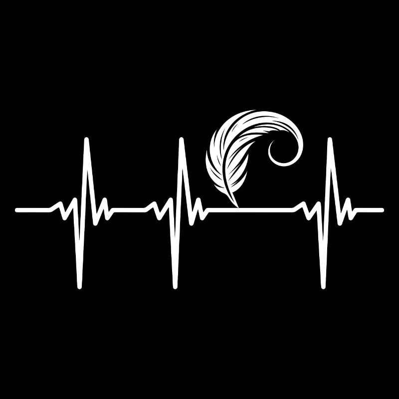 Heartbeat for Elegant Old Bird Feathers