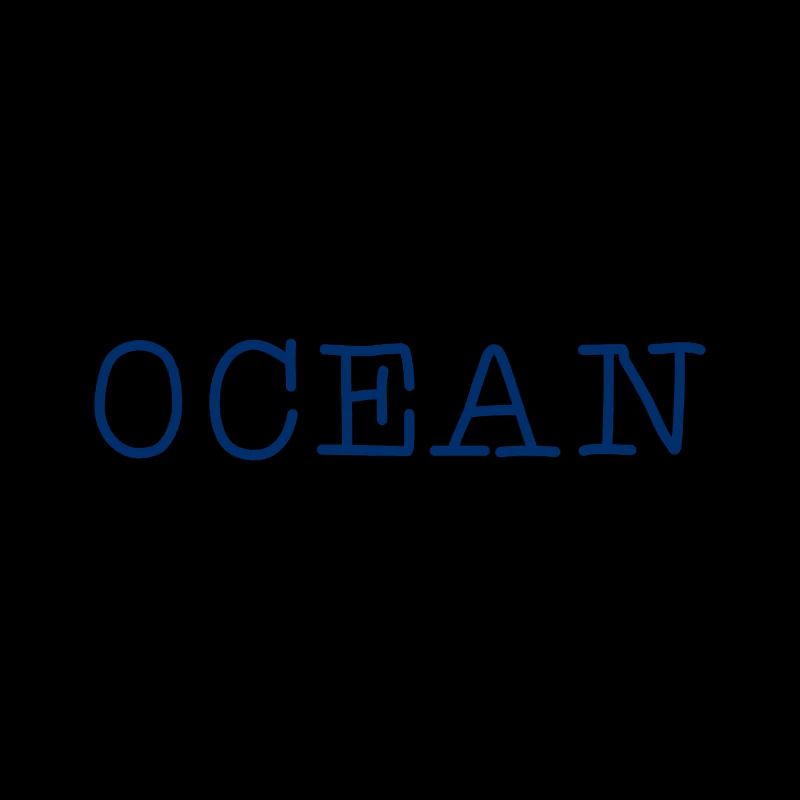 Ocean Lettering Design Logo Ocean Sea