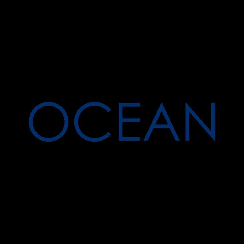 Ocean Lettering Design Logo Ocean Sea