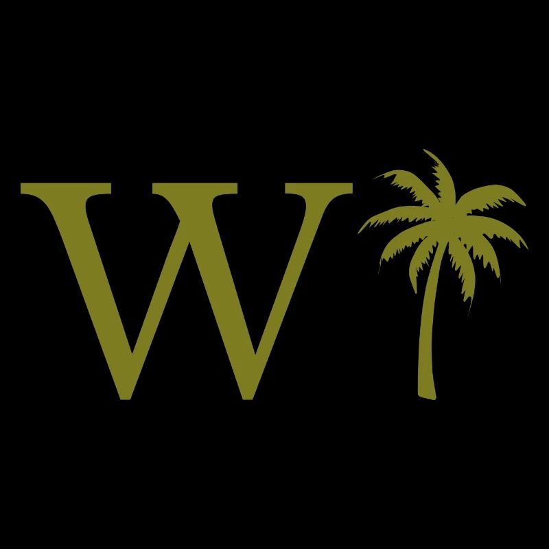 Lettre w vert Palm