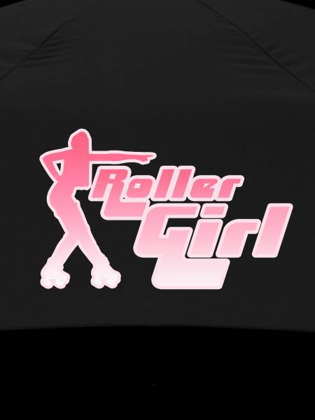 Neon Roller Girl Silhouette