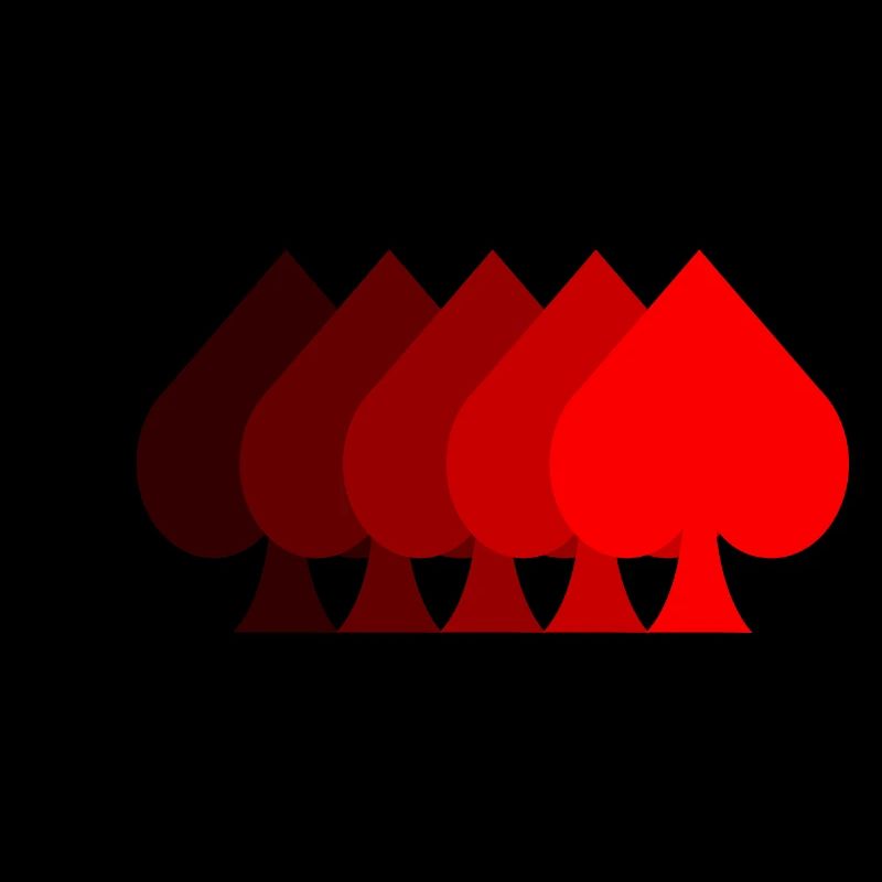 Spades signs in different colors | Gradient
