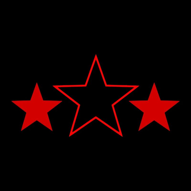 Stars black red