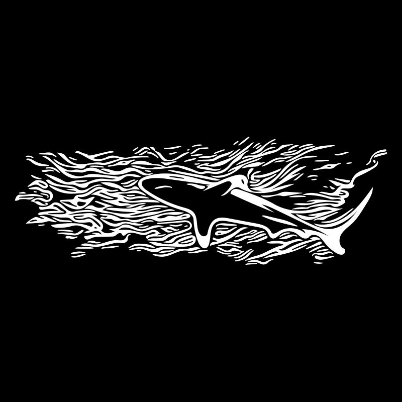 Shark Surface Silhouette