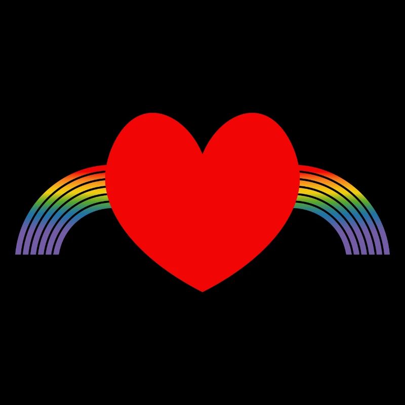 Rainbow pride heart