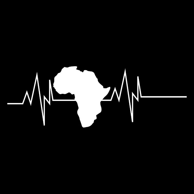 Africa Map Heartbeat