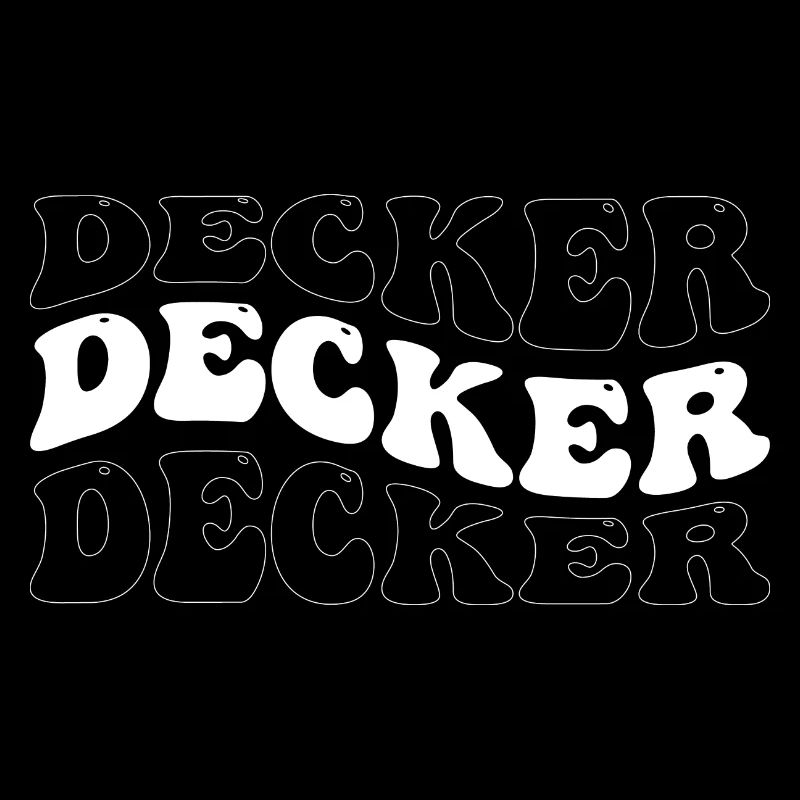 Funny Decker Groovy 4 Männer Damen Cool Decker Tie