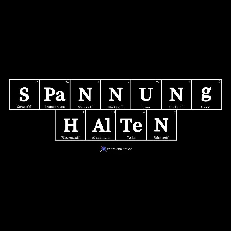 Spannung halten (dunkle Stoffe)