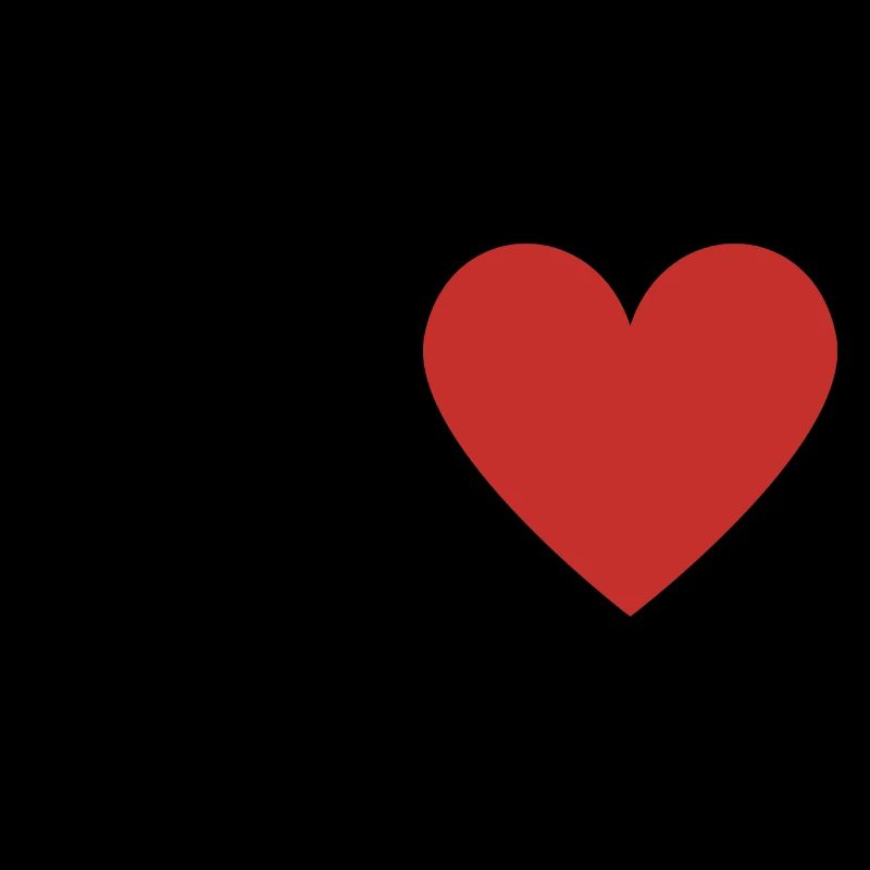 Letter e red heart
