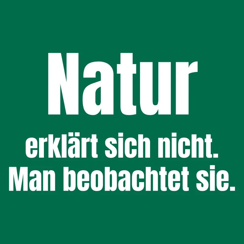 Nature observes, does not explain itself